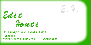 edit honti business card